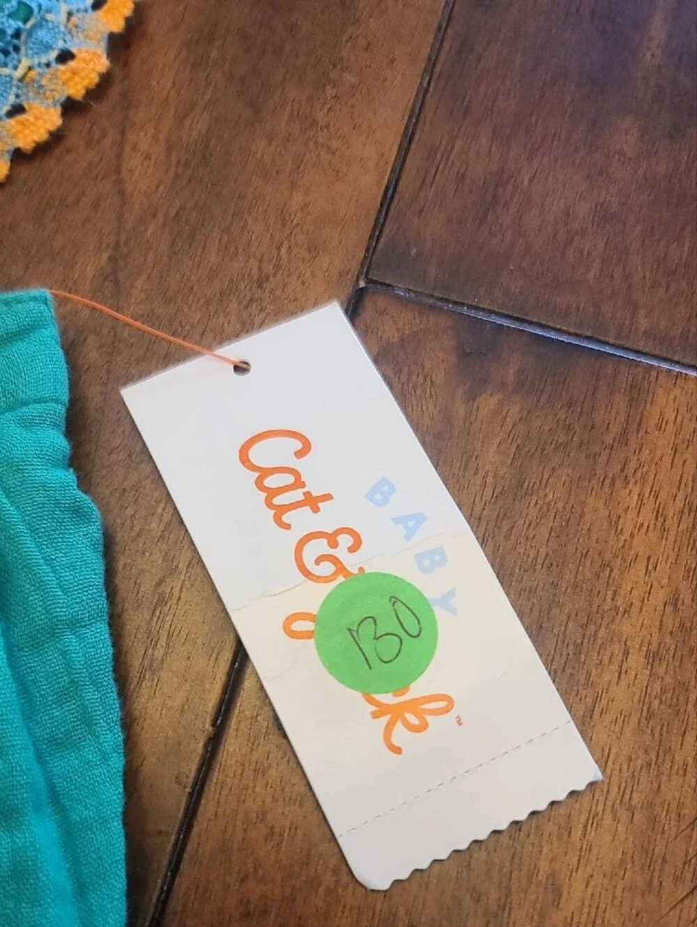 Cat & Jack Bright Green Baby Romper with Elastic Waist